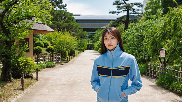 adidas originals トラック ジャージ 小松菜奈 水色 L-